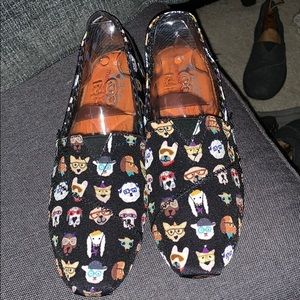 Bobs by Skechers dog print shoes size 9 NEW